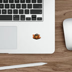 Bearded Dude Die-Cut Sticker — Cool Orange Logo Sticker for Laptops & Gear