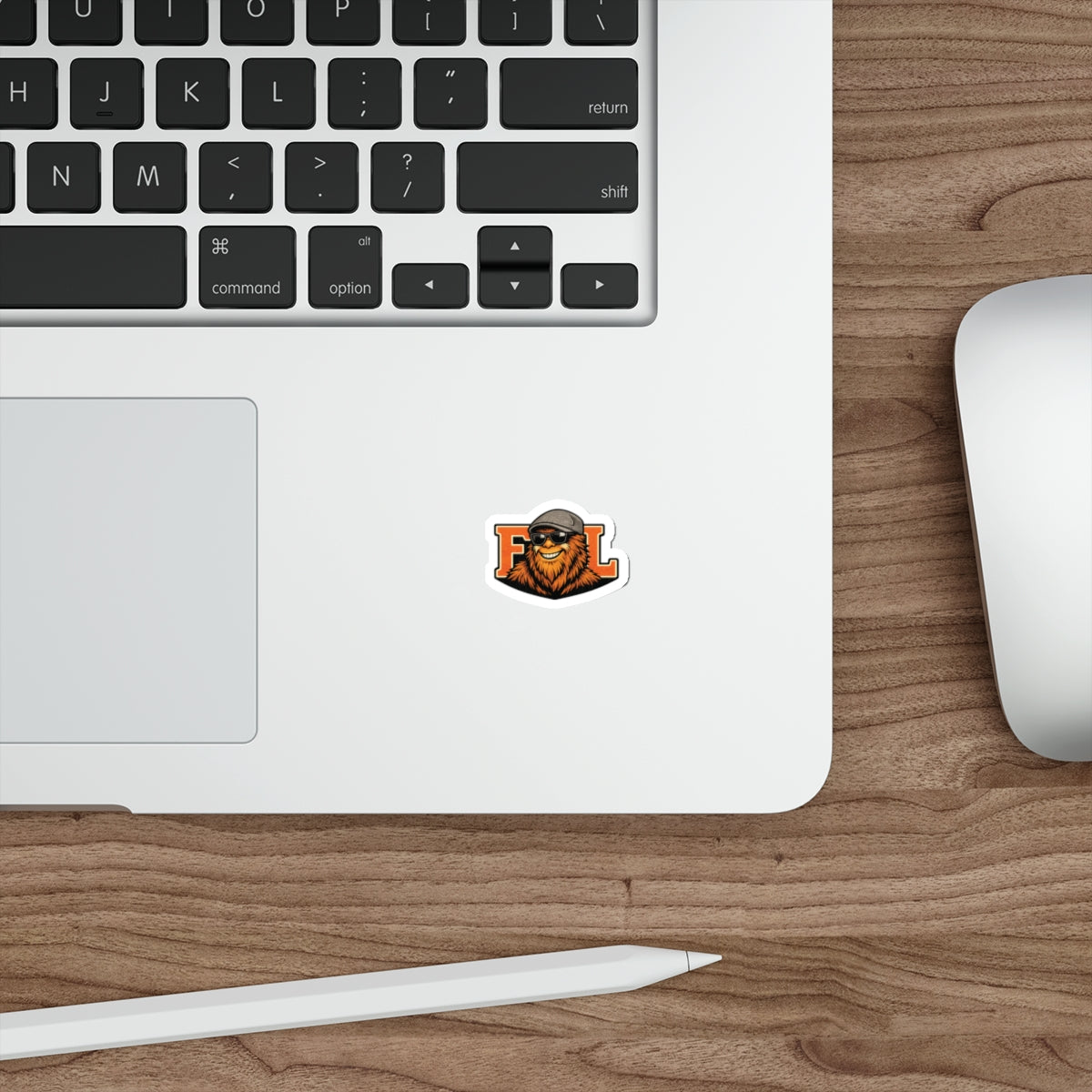 Bearded Dude Die-Cut Sticker — Cool Orange Logo Sticker for Laptops & Gear