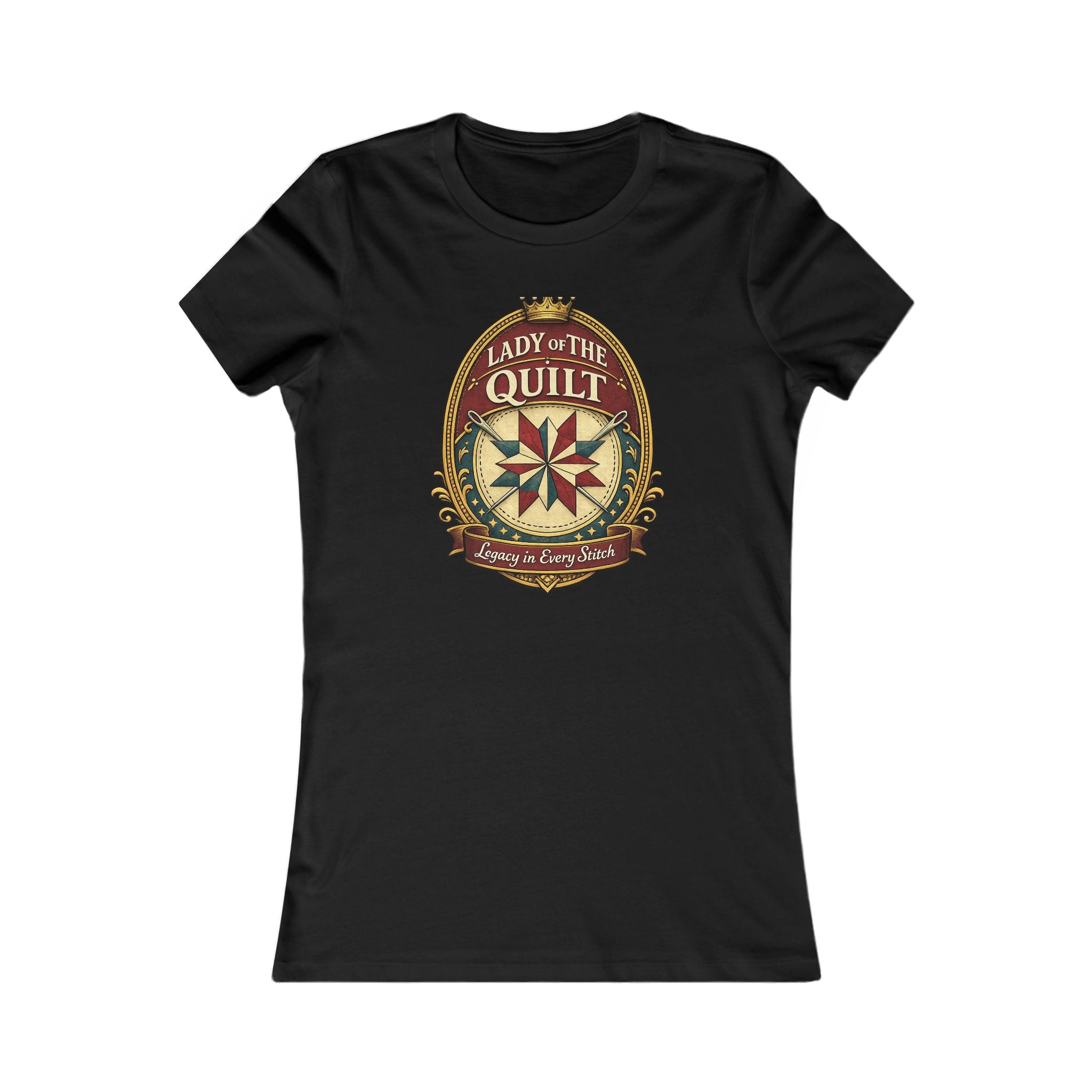 Lady of the Quilt Women's Tee – "Measured, Cut, Perfect" Quilting Shirt