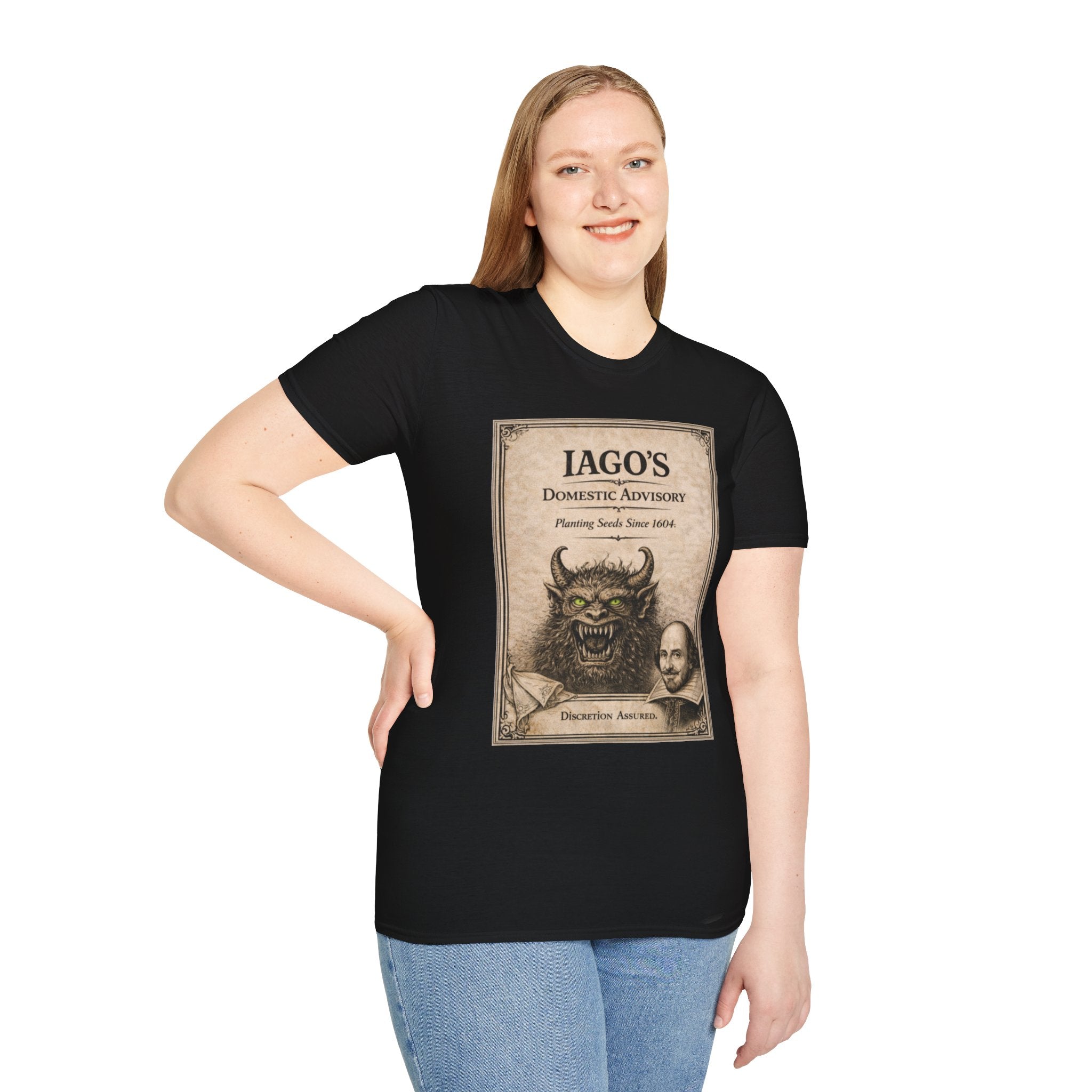 Iago’s Domestic Advisory T-Shirt – Vintage Literary Humor Tee