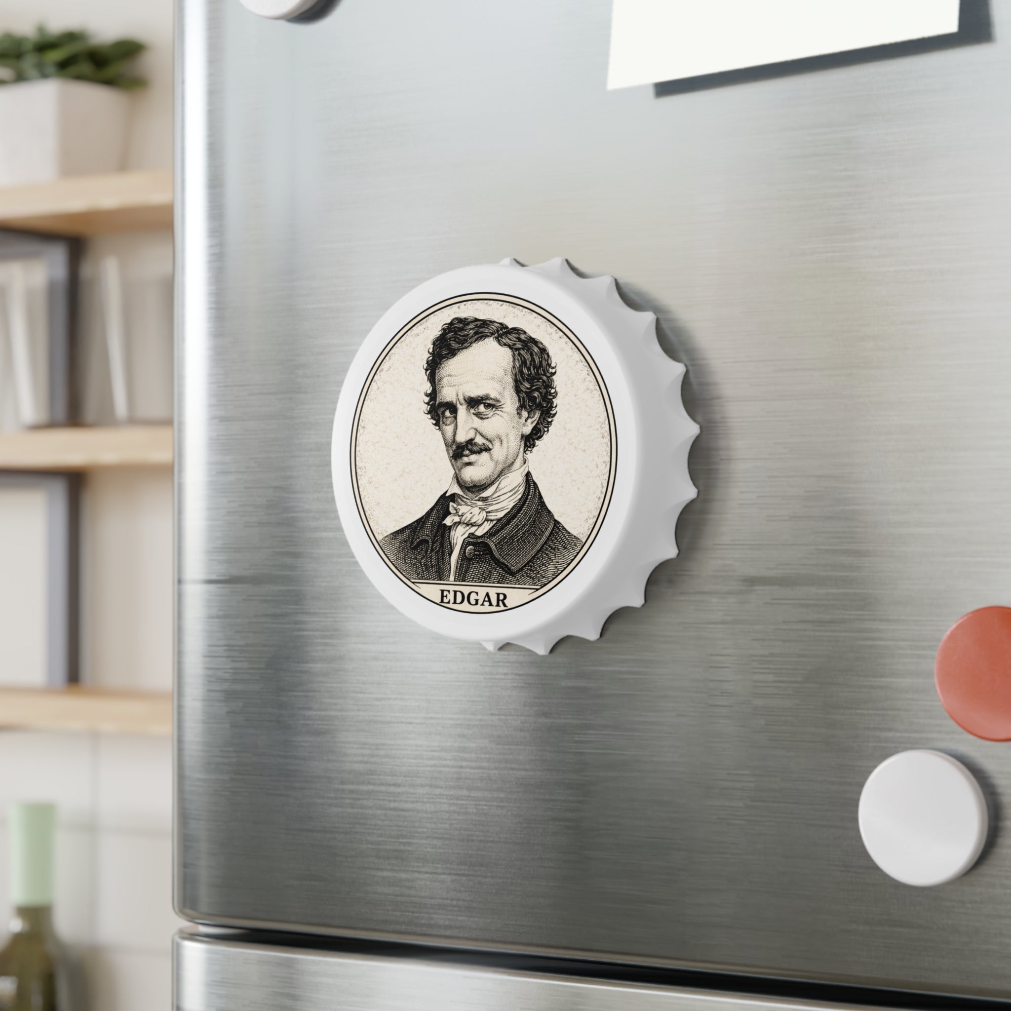 Edgar Poe Bottle Opener – Vintage Literary Portrait Bar Opener