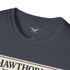 Hawthorne Embroidery T-Shirt - Vintage Literary Humor Tee