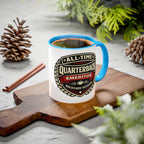 Mug - 'All-Time Quarterback Emeritus' Vintage Football Crest Coffee Mug (11oz/15oz)