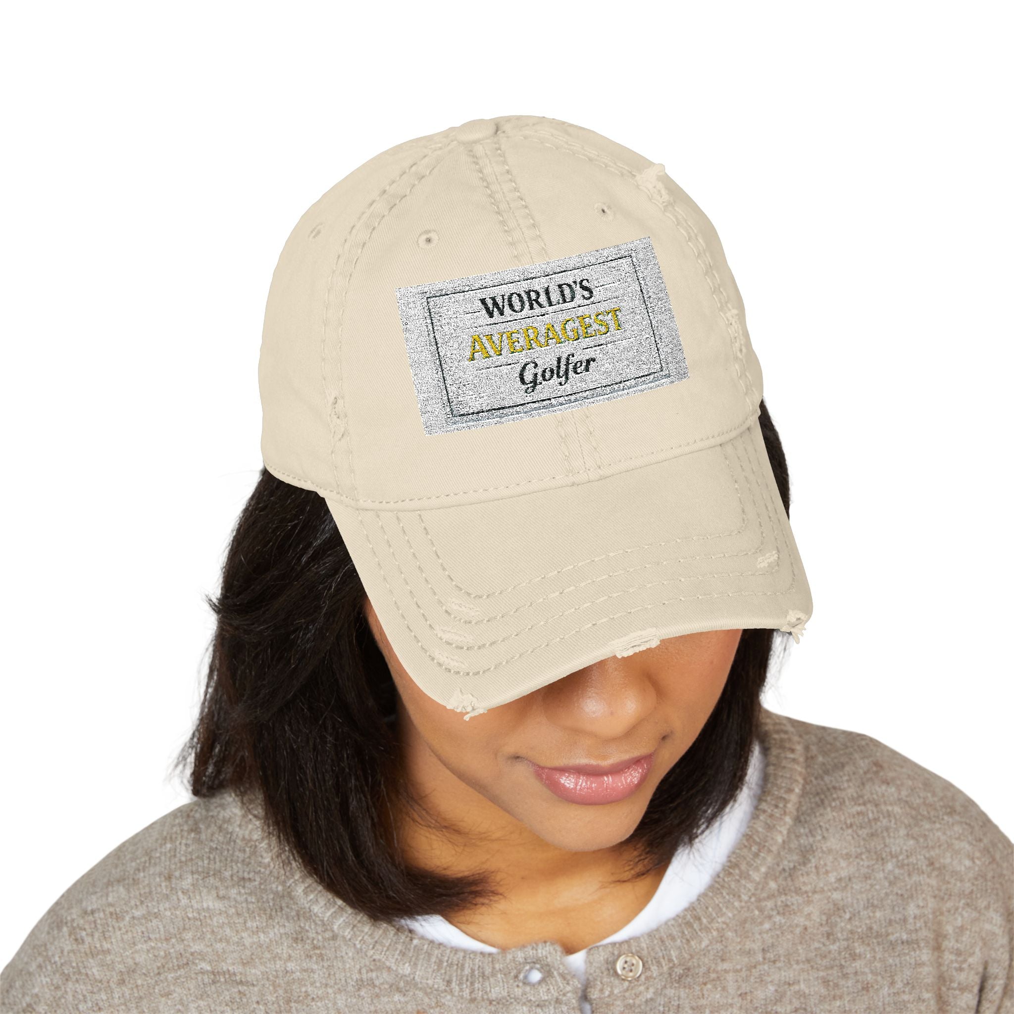 World's Averagest Golfer Distressed Dad Hat