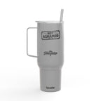 Not Ashamed — Romans 1:16 Engraved 40oz Travel Mug | Insulated Koozie Tumbler with Handle | Christian Statement Gift | The Foundation Collection