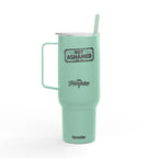 Not Ashamed — Romans 1:16 Engraved 40oz Travel Mug | Insulated Koozie Tumbler with Handle | Christian Statement Gift | The Foundation Collection