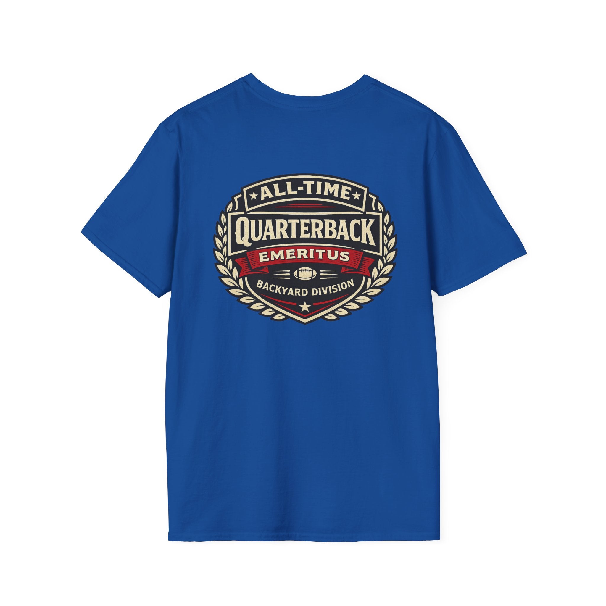 All-Time Quarterback Emeritus T-Shirt — Backyard Division Football Tee