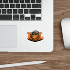 Bearded Dude Die-Cut Sticker — Cool Orange Logo Sticker for Laptops & Gear