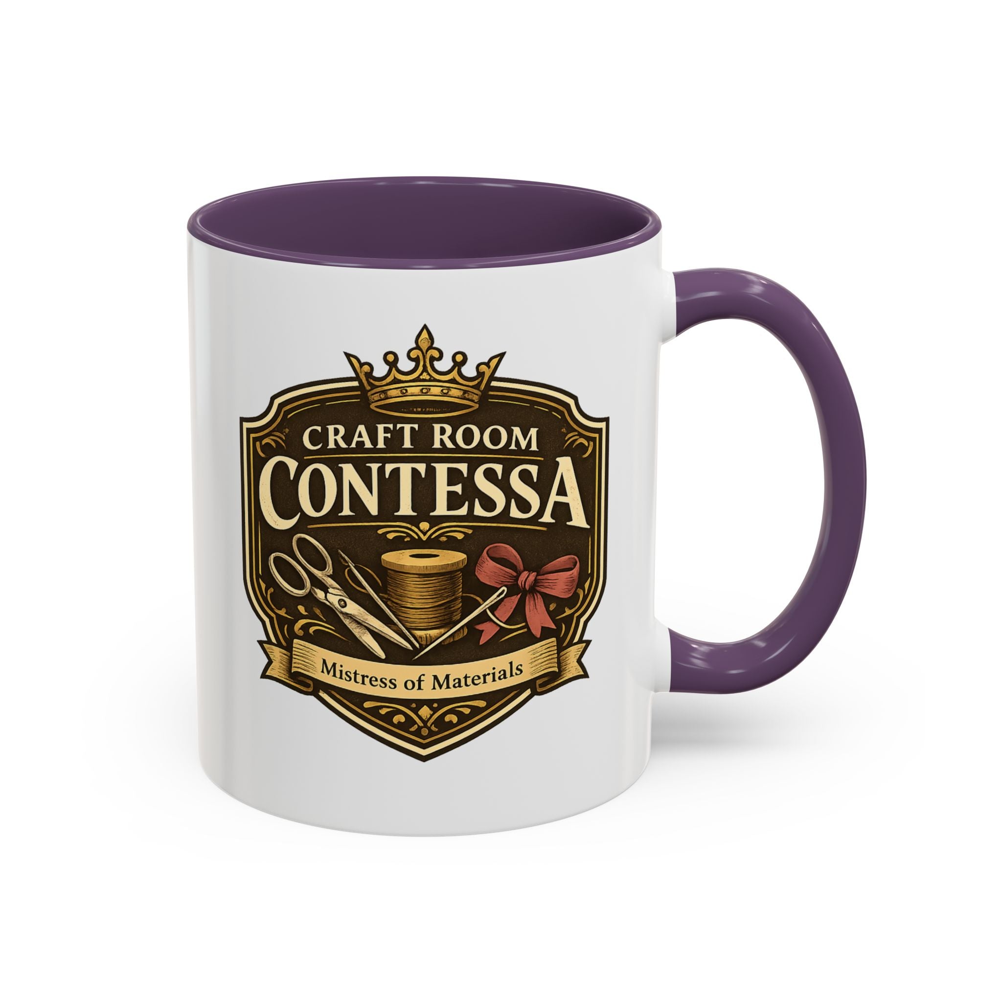 Contessa Craft Room Coffee Mug — "Craft Room Contessa: Mistress of Materials" Accent Mug