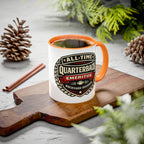 Mug - 'All-Time Quarterback Emeritus' Vintage Football Crest Coffee Mug (11oz/15oz)