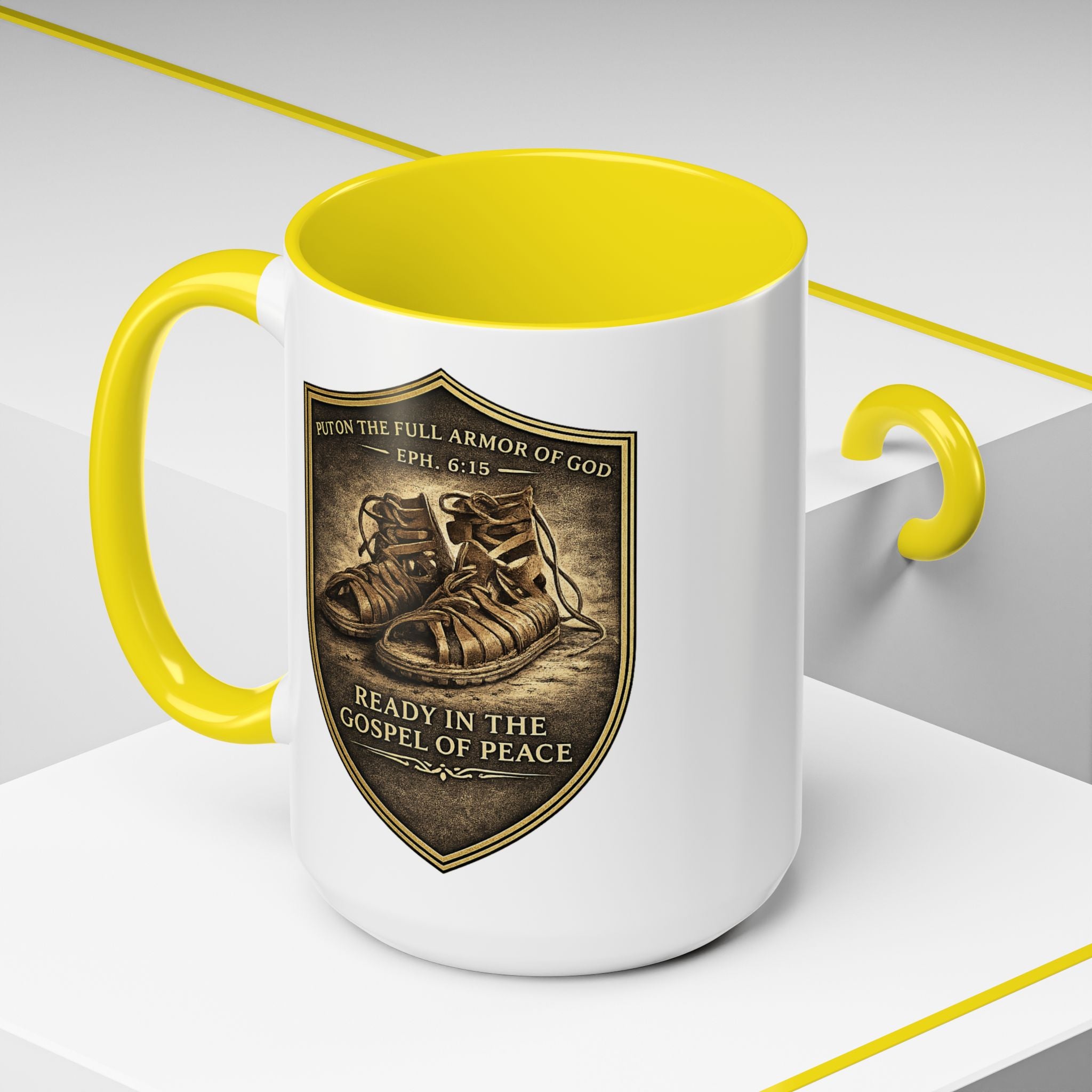 Ephesians 6:15 Coffee Mug — The Foundation Collection (15 oz)