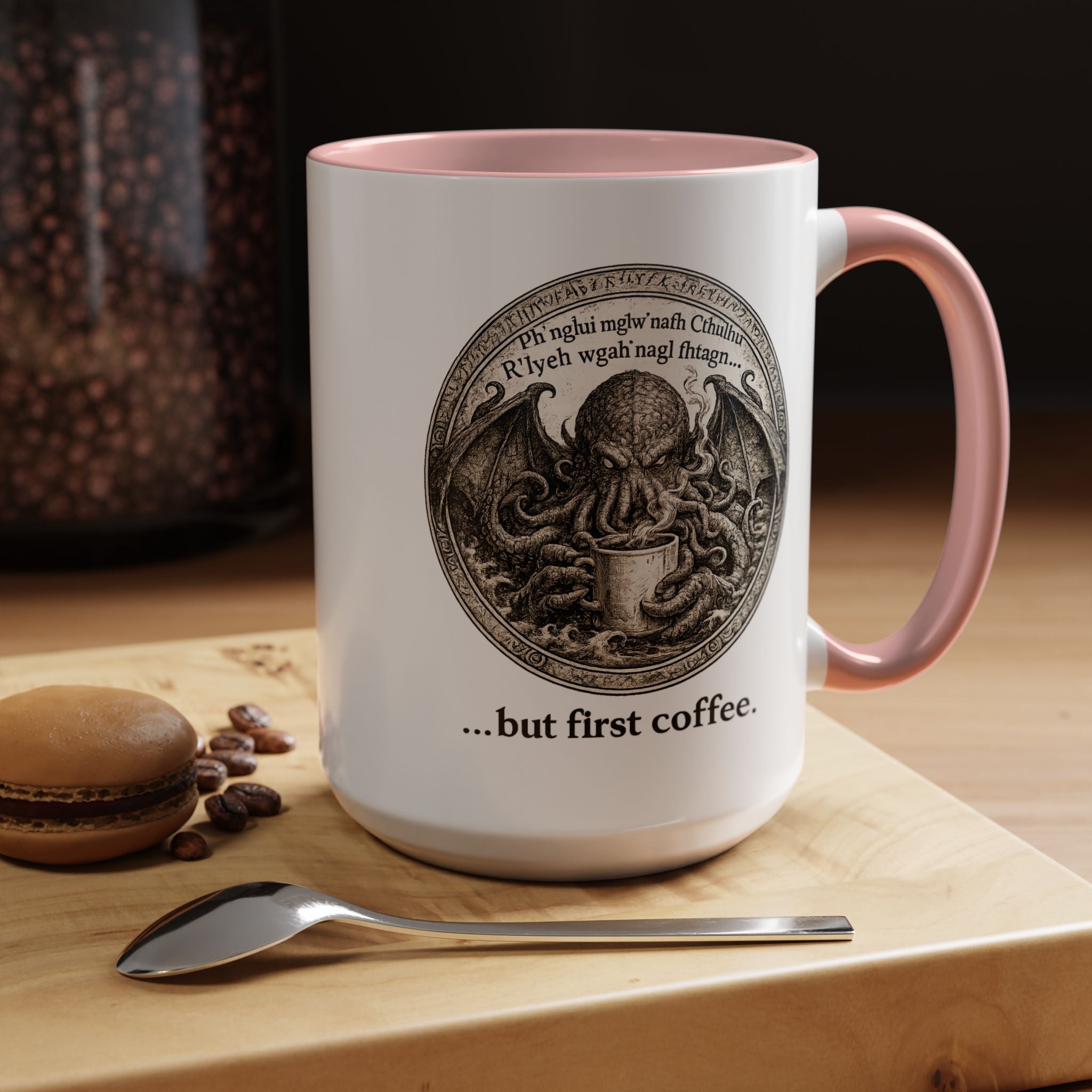 Cthulhu '...but first coffee.'  Lovecraft Mug