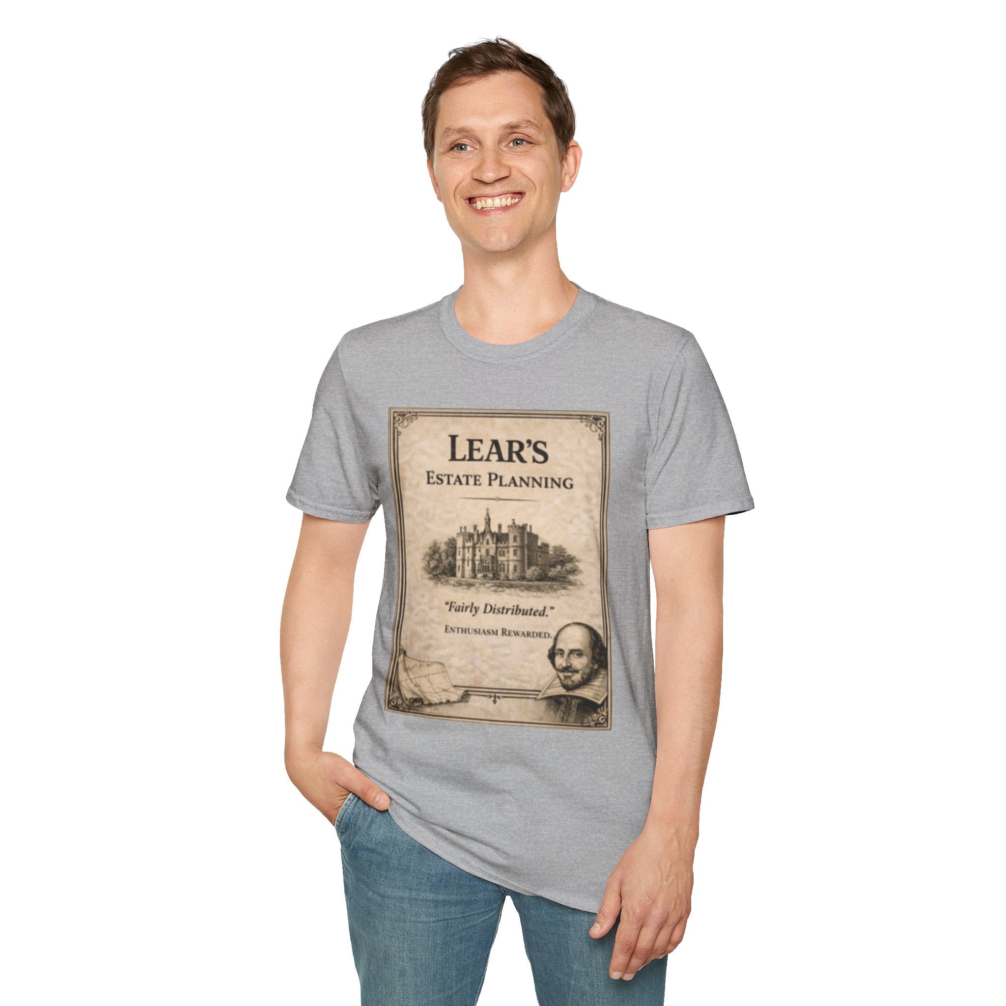 Lear’s Estate Planning T-Shirt – Vintage Literary Humor Tee