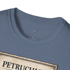Petrucio's Finishing School T-Shirt — Vintage Literary Humor Tee