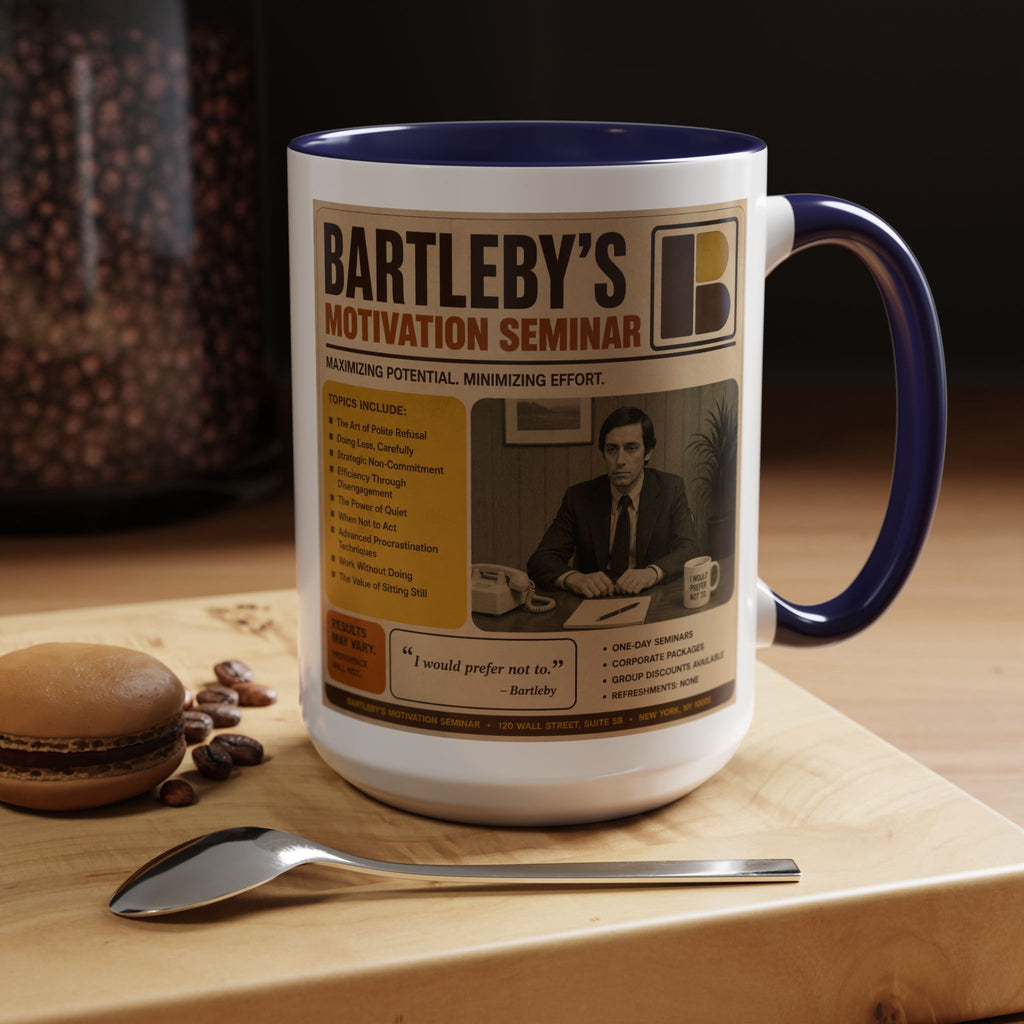 Bartleby’s Motivation Seminar Mug — From The Linguistician Line, A Bard & Beyond Brand