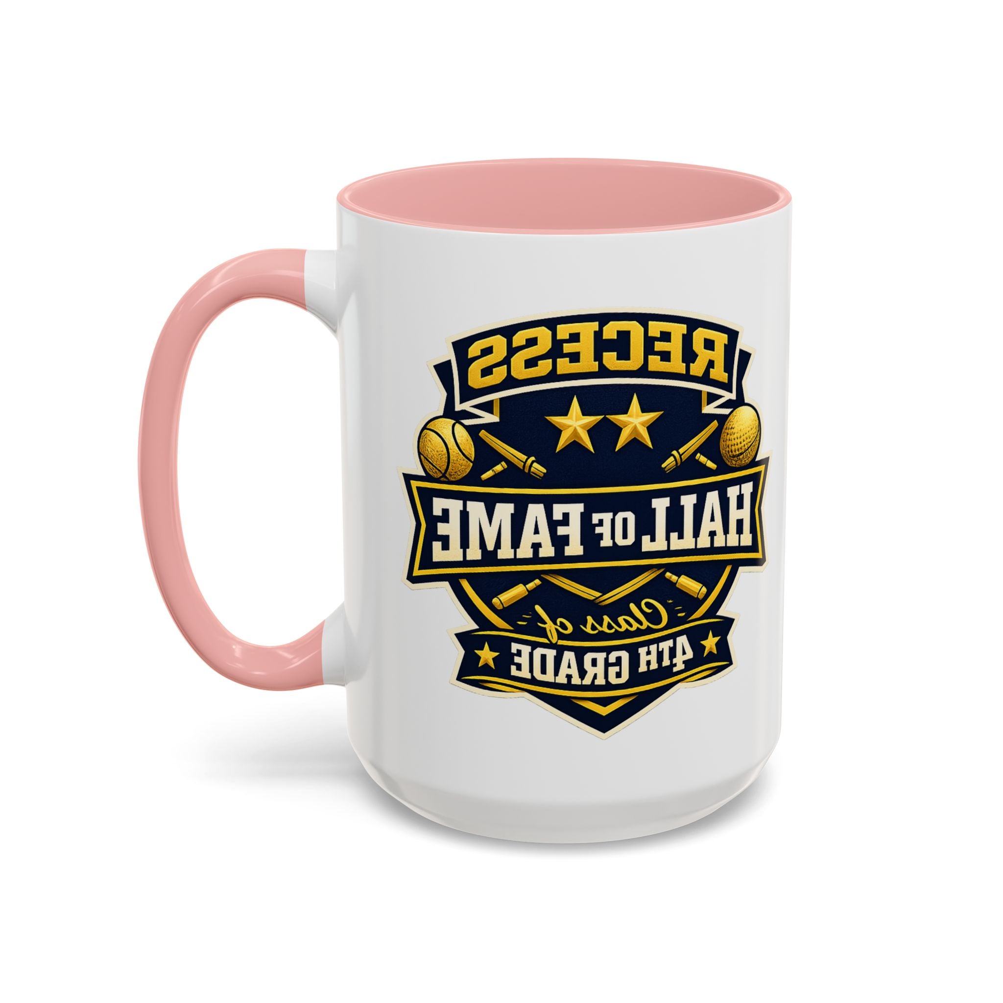Recess Hall of Fame Coffee Mug — Class of 4th Grade Accent Mug (11/15oz)