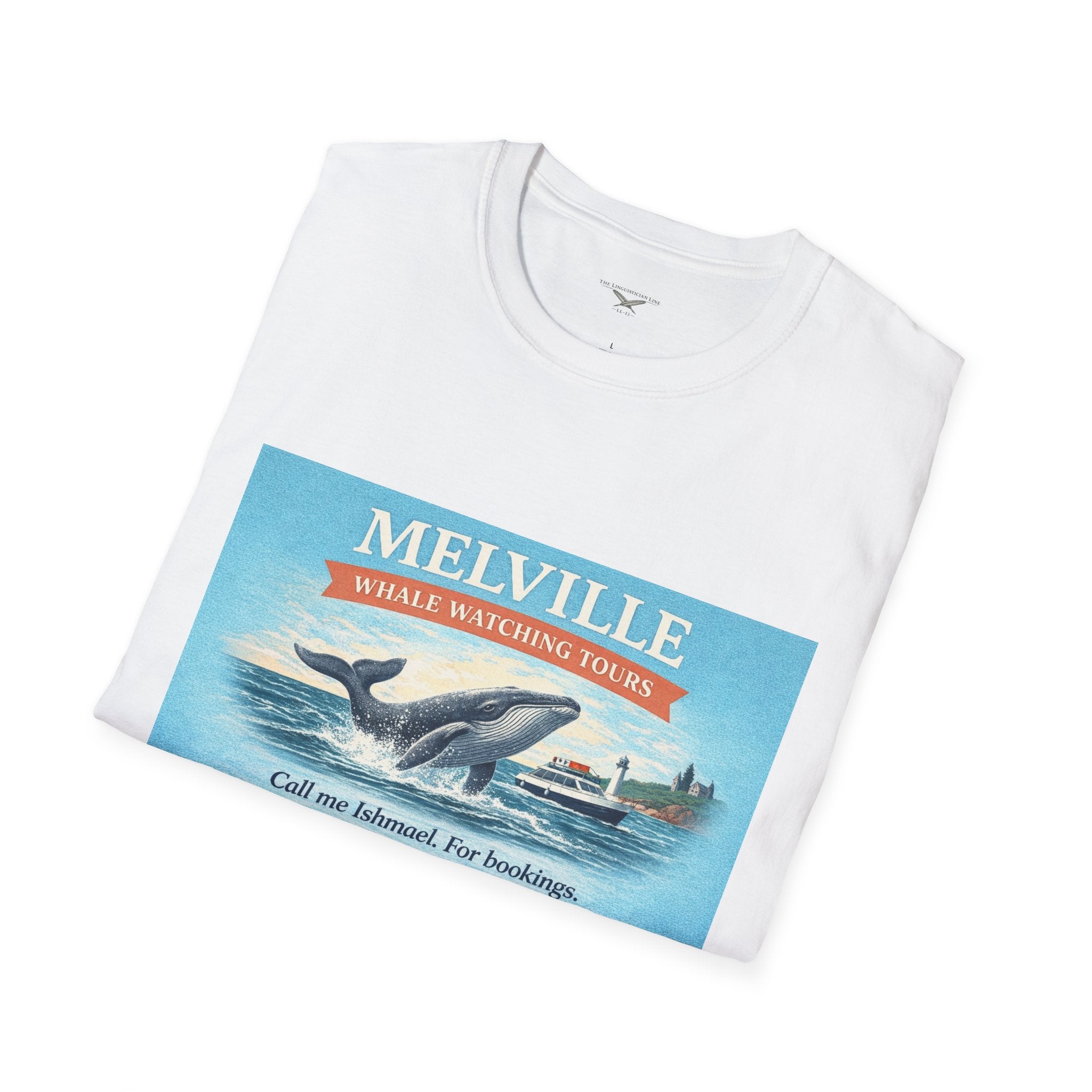 Melville Whale Watching T-Shirt — Vintage Literary Humor Tee