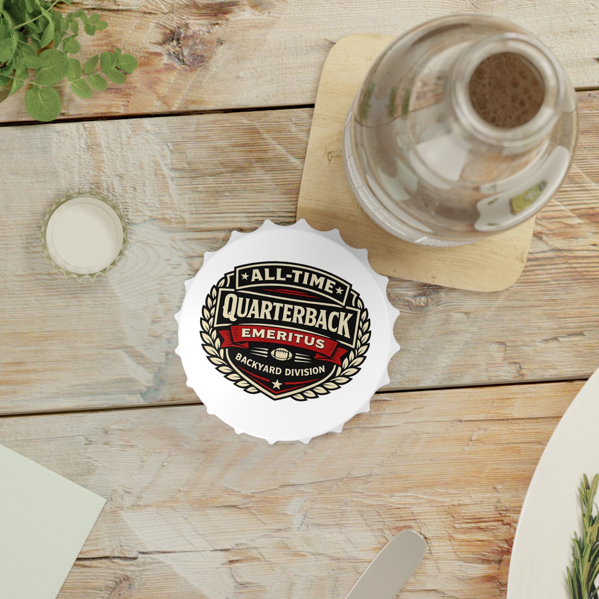 Bottle Opener - "All-Time Quarterback Emeritus" Vintage Football Bottle Opener