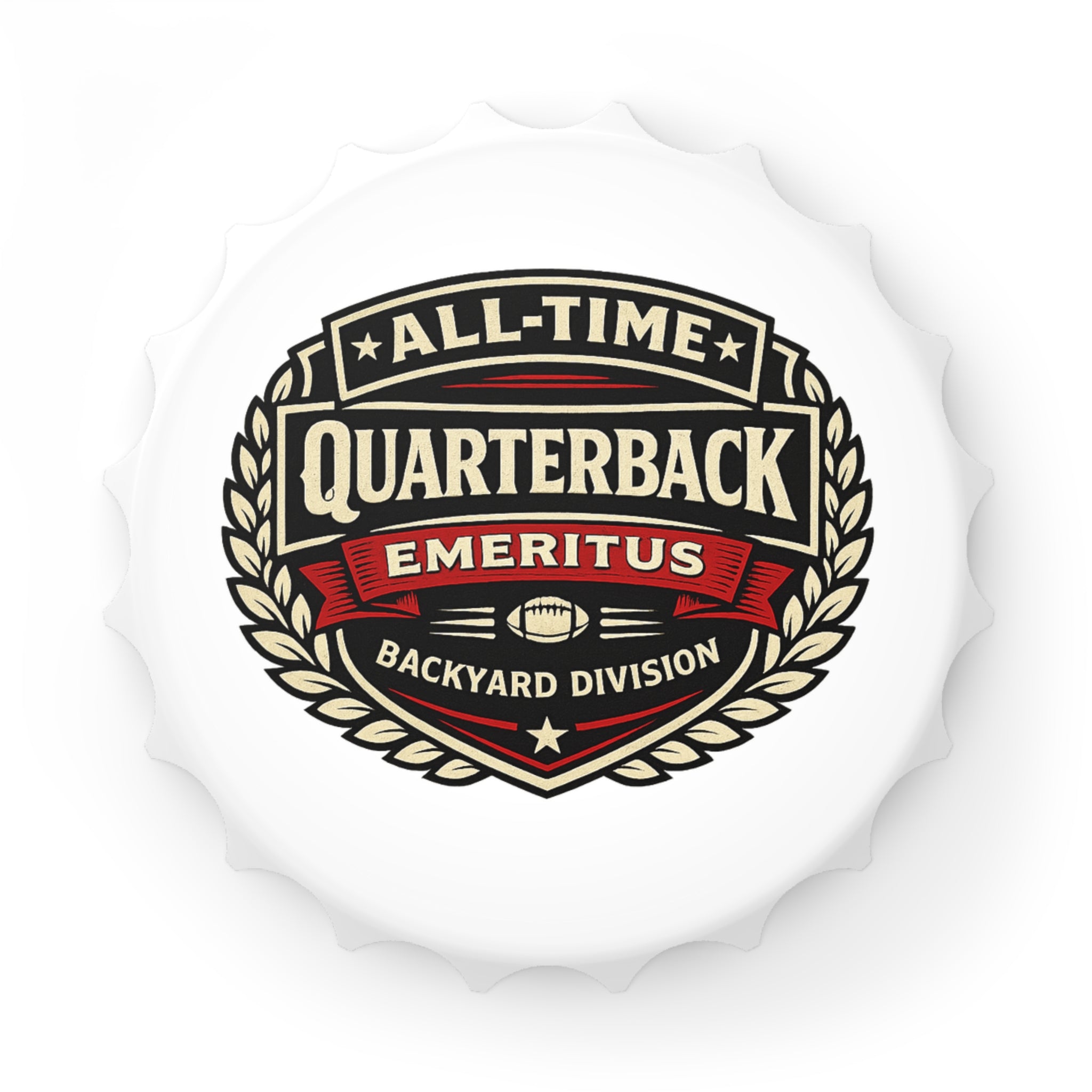 Bottle Opener - "All-Time Quarterback Emeritus" Vintage Football Bottle Opener