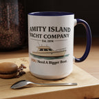 Yacht Company Accent Coffee Mug — "Amity Island Yacht Company: You Need A Bigger Boat"