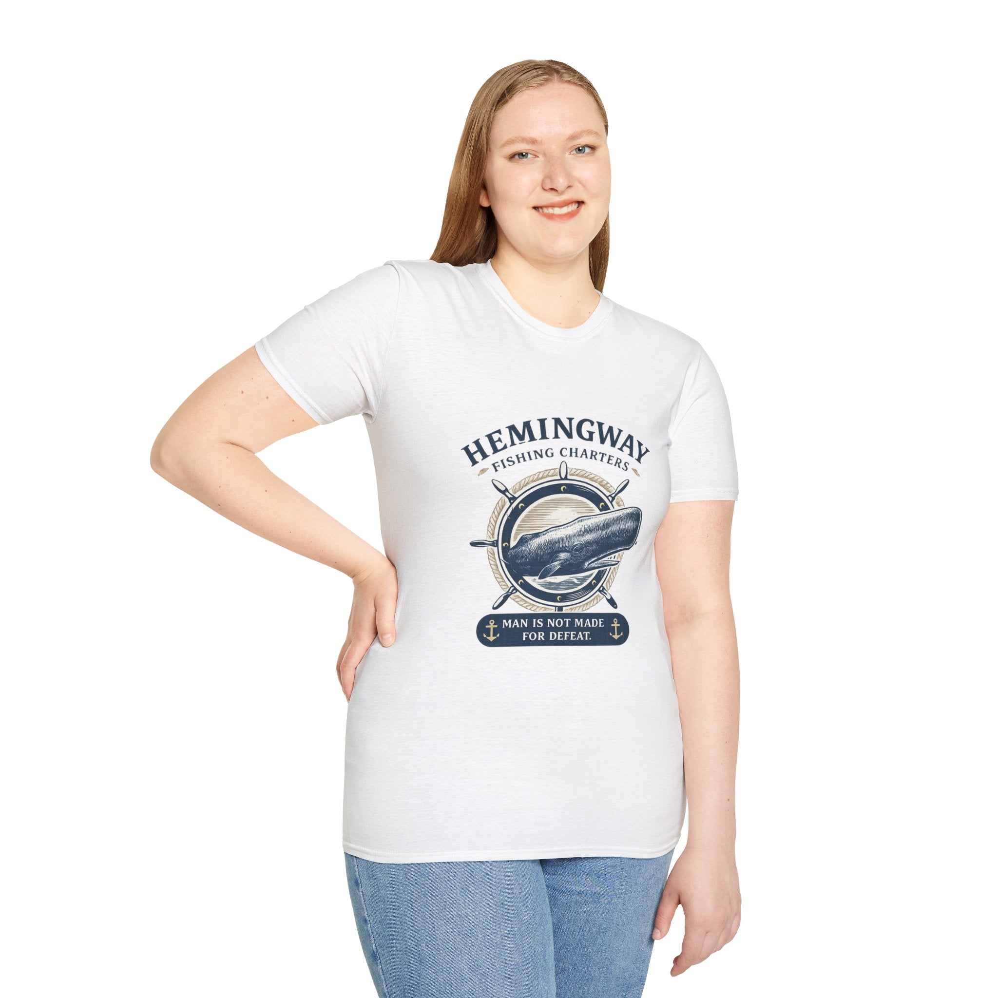 Hemingway Fishing Charters Tee – Vintage Literary Humor Tee