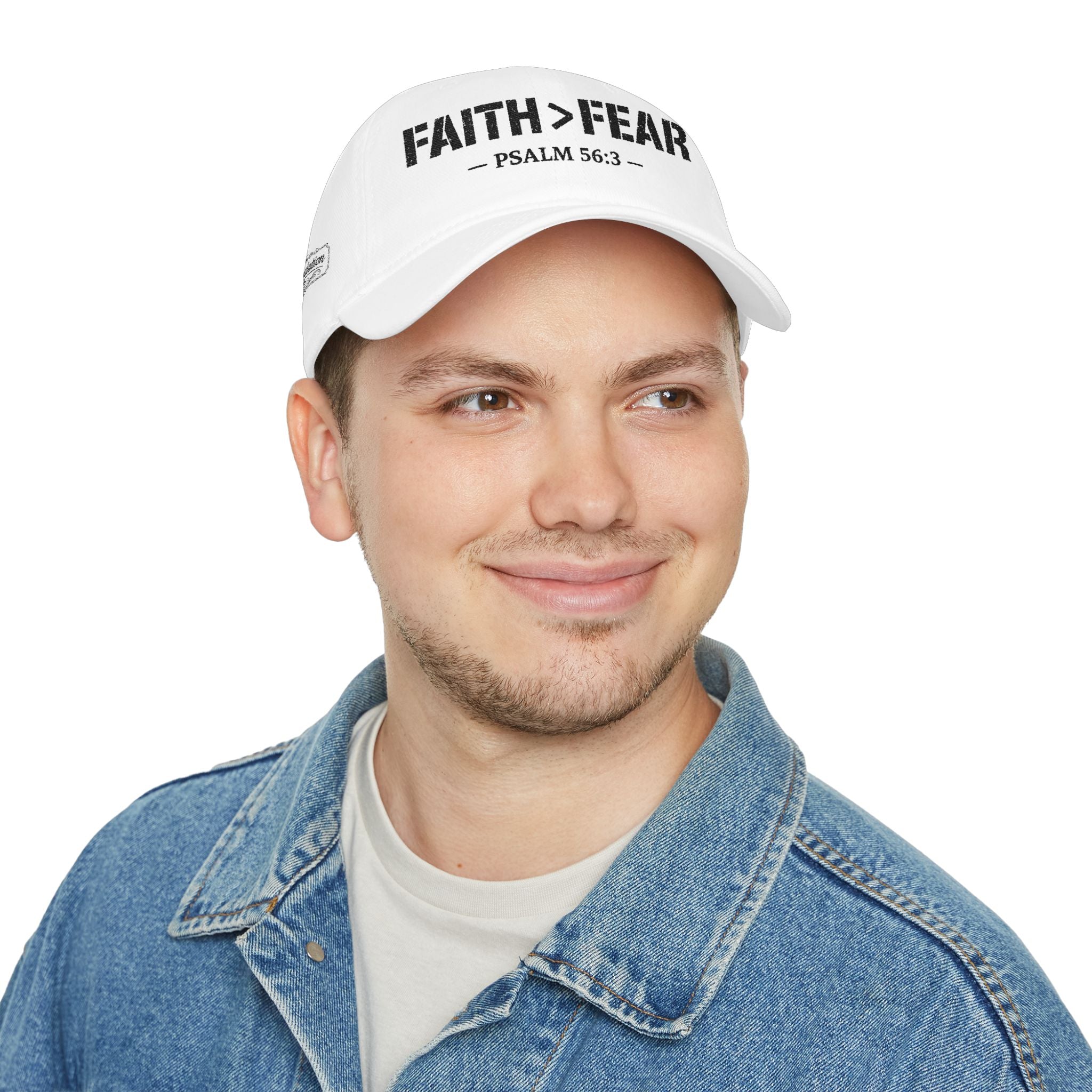 Faith > Fear — Psalm 56:3 — Embroidered Cap | The Foundation Collection (Light Colors)