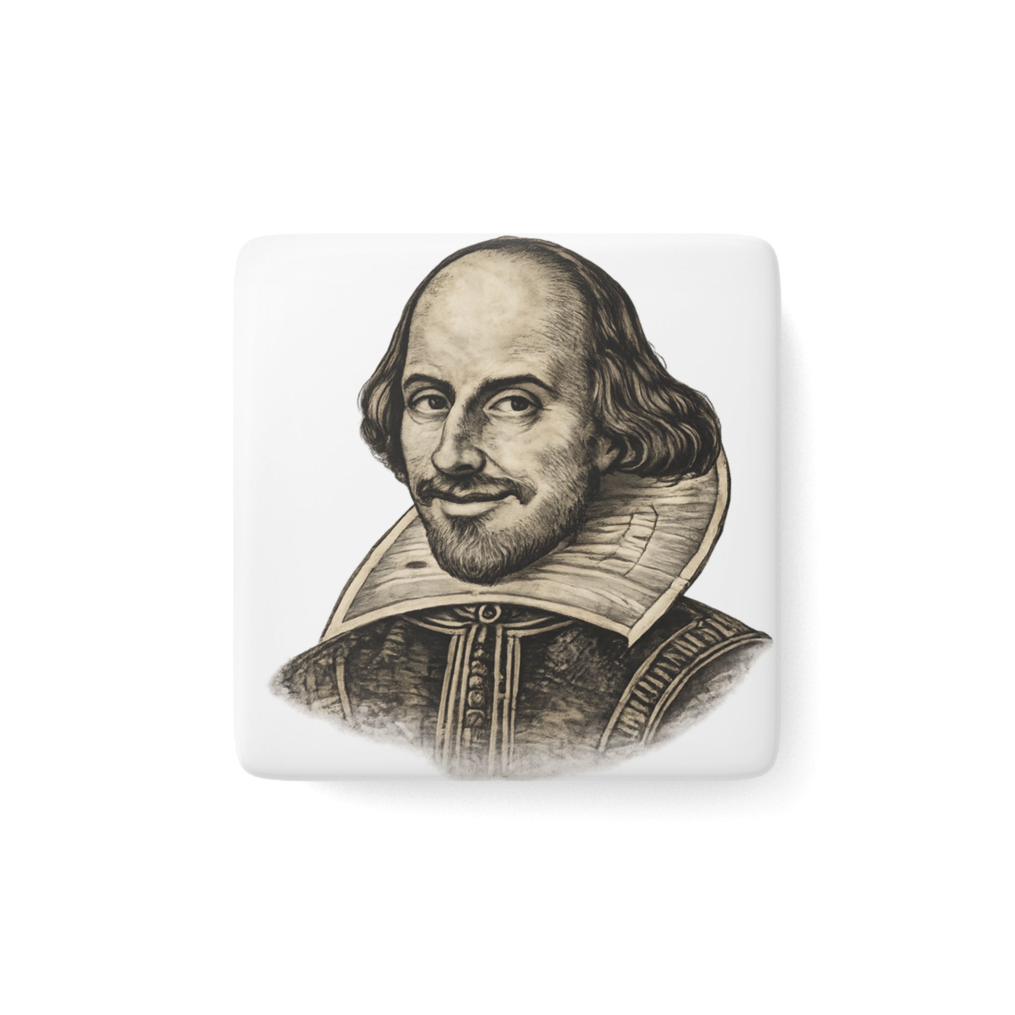 William Shakespeare — Porcelain Portrait Magnet  From The Author’s Gallery