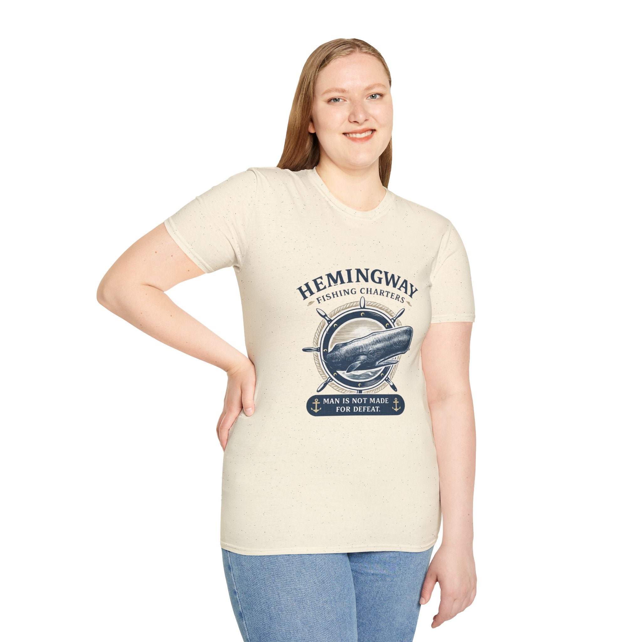 Hemingway Fishing Charters Tee – Vintage Literary Humor Tee