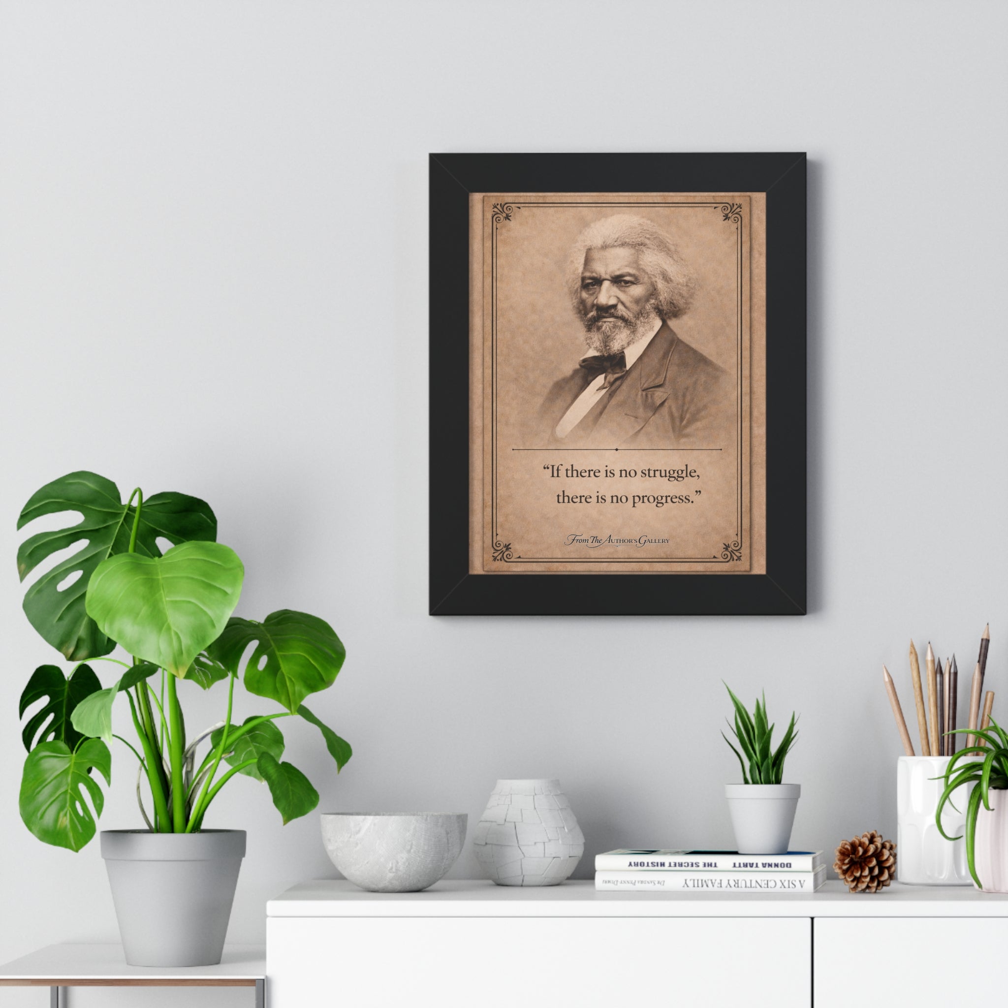 Douglass -- Framed Vintage Literary Print -- The Author's Gallery