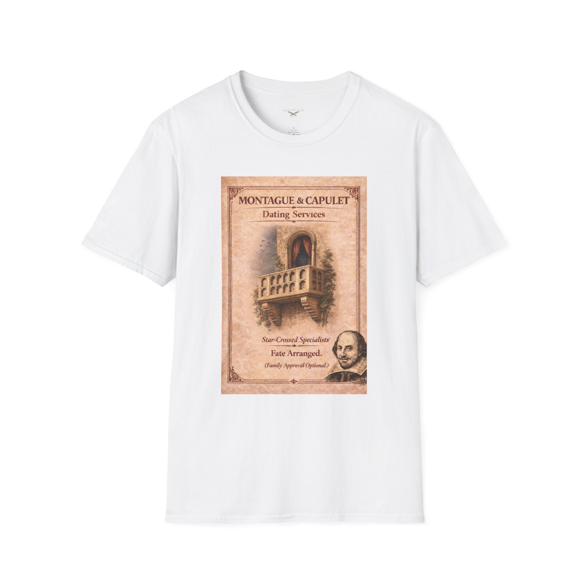 Montague & Capulet Dating Services T-Shirt – Vintage Literary Humor Tee