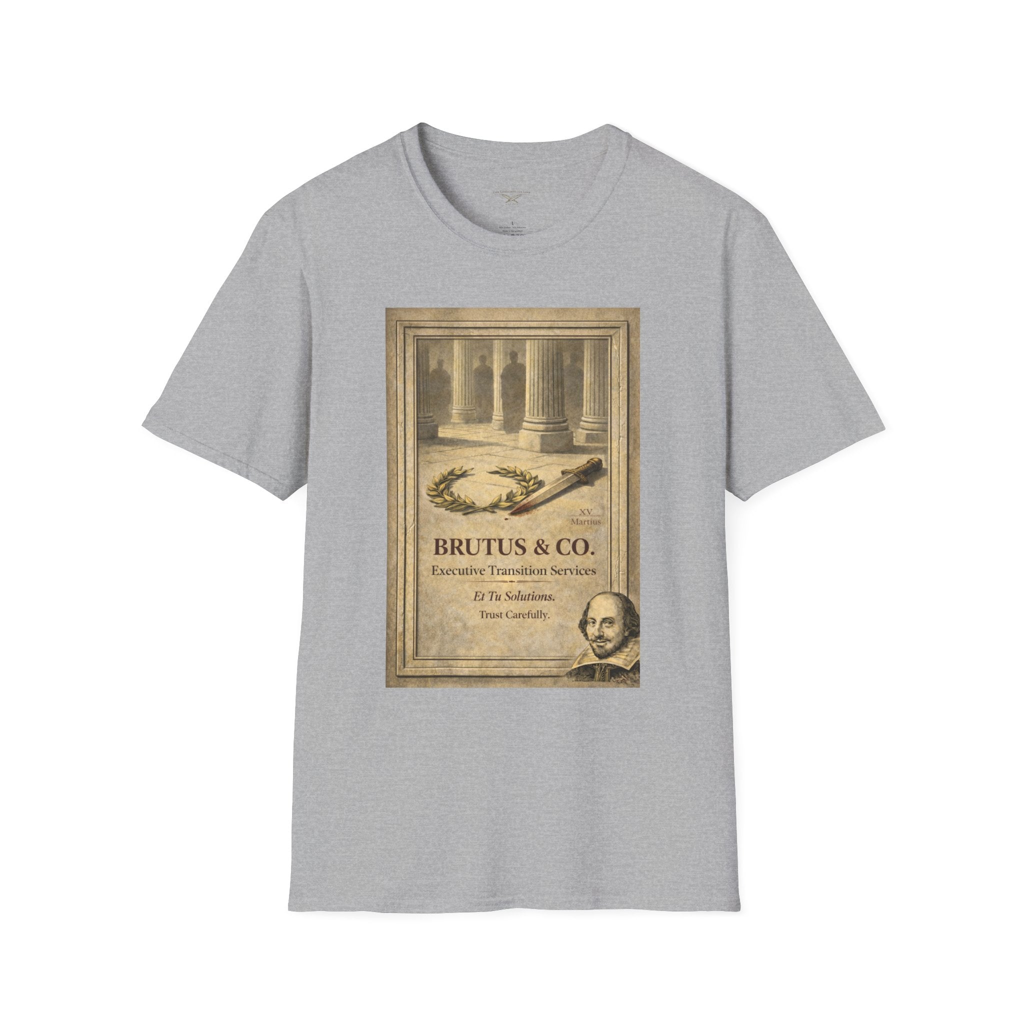 Brutus & Co. Executive Transition Services T-Shirt – Vintage Literary Humor Tee