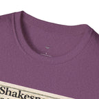 Shakespeare’s Massage Parlor T-Shirt — Vintage Literary Humor Tee