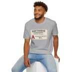 Hawthorne Embroidery T-Shirt - Vintage Literary Humor Tee