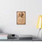 Mark Twain -- "Never let schooling..." -- Vintage Literary Canvas Piece