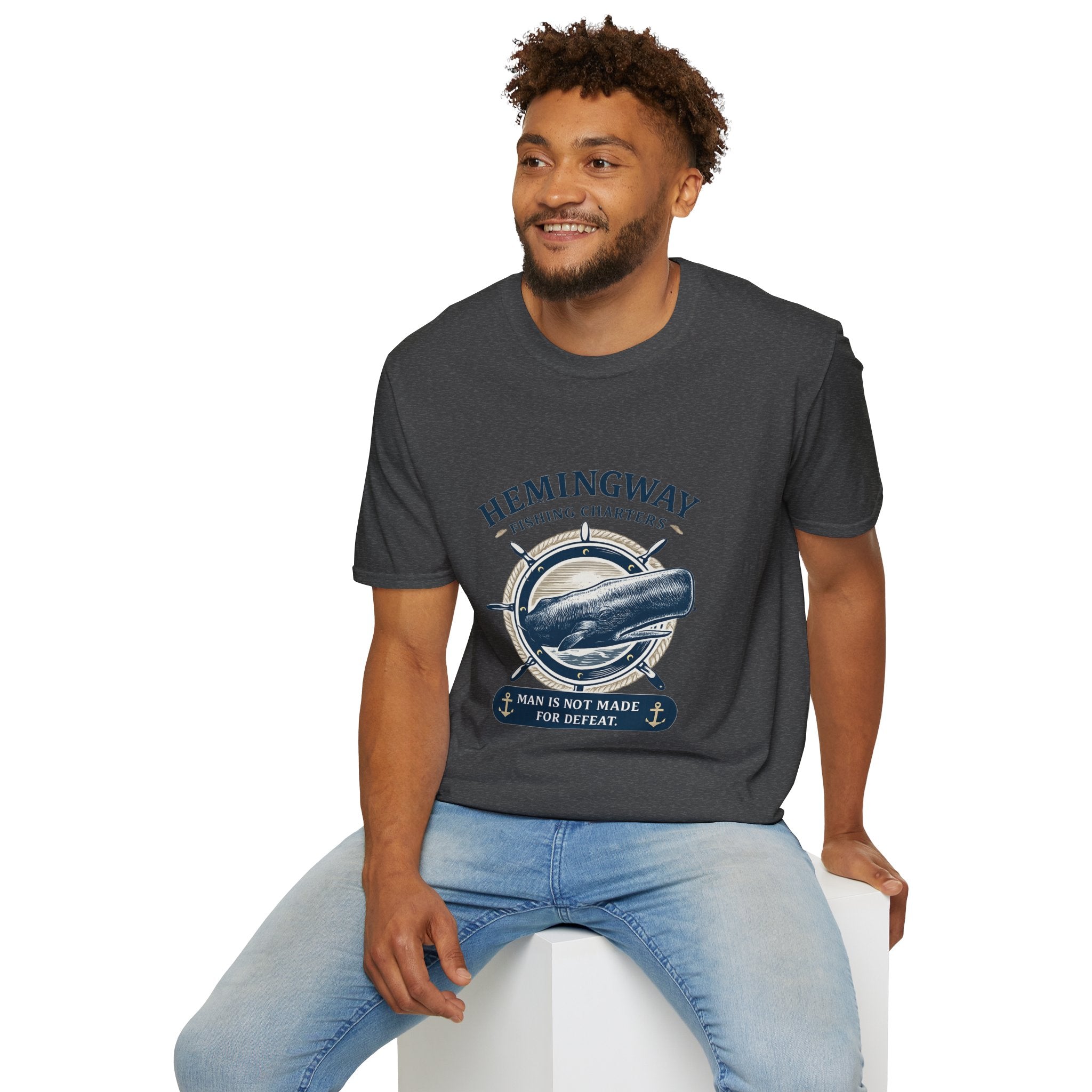 Hemingway Fishing Charters Tee – Vintage Literary Humor Tee