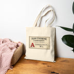 Hawthorne Embroidery Canvas Carry-All --Vintage Literary Humor