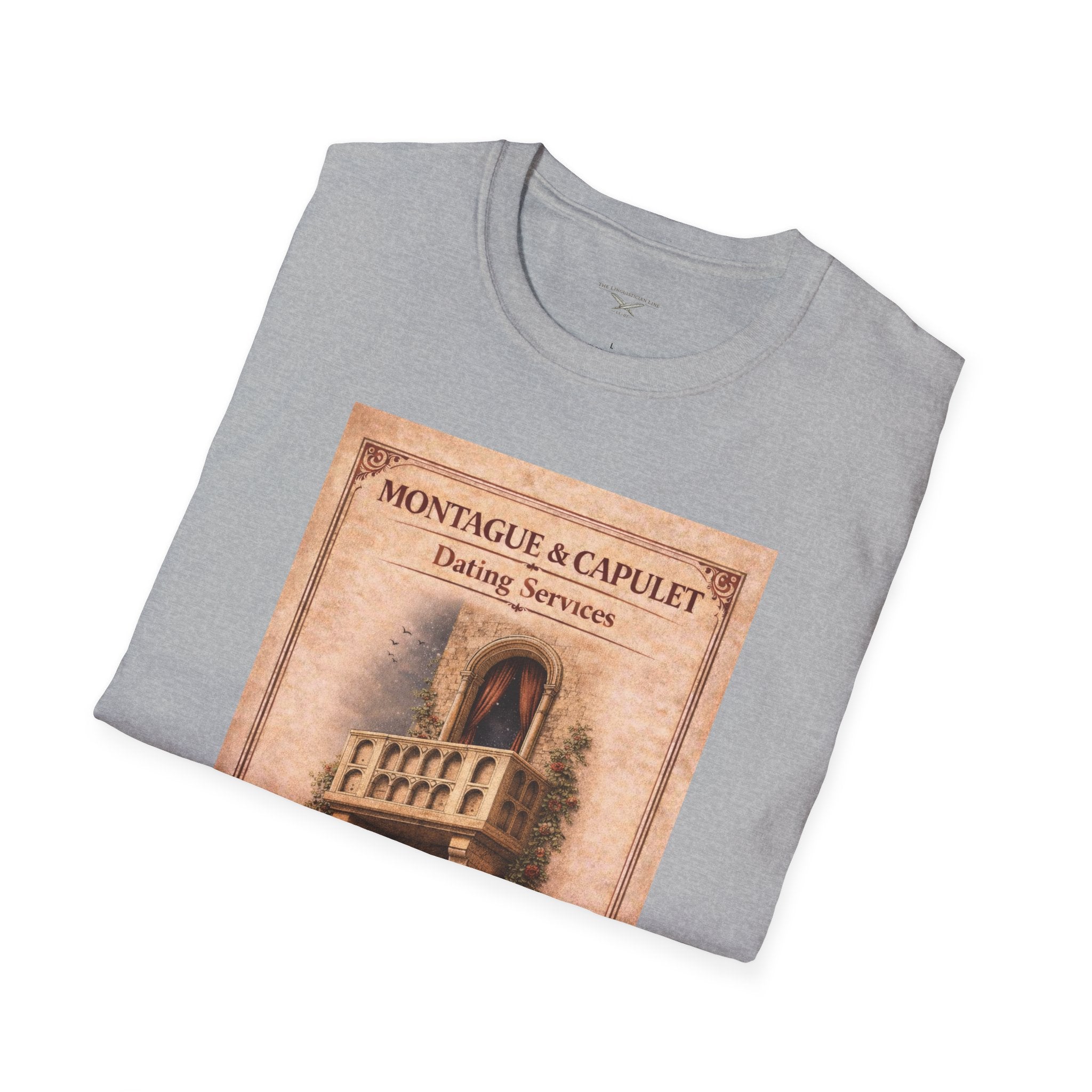 Montague & Capulet Dating Services T-Shirt – Vintage Literary Humor Tee