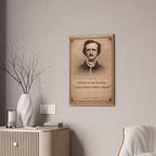 Edgar Allan Poe — "All that we see or seem is but a dream within a dream" --Vintage Literary Canvas Piece