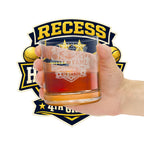 Recess Hall of Fame Engraved Whiskey Glass — 10.5 oz