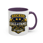 Recess Hall of Fame Coffee Mug — Class of 4th Grade Accent Mug (11/15oz)