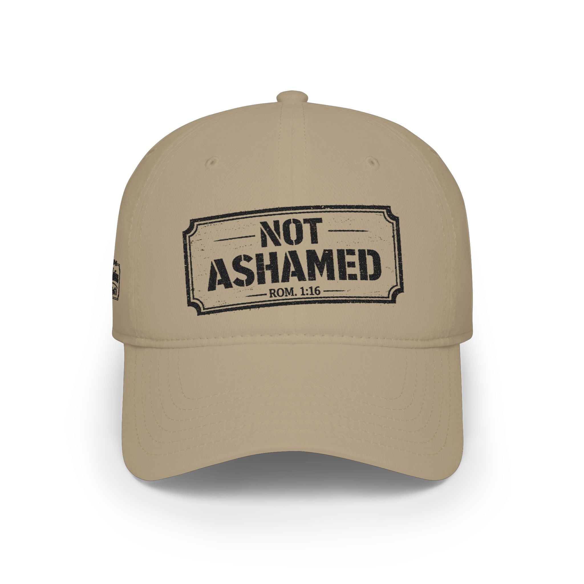 Not Ashamed — Romans 1:16 — Embroidered Cap | The Foundation Collection (Light Colors)
