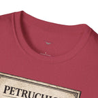 Petrucio's Finishing School T-Shirt — Vintage Literary Humor Tee