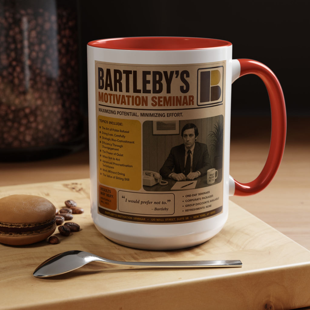 Bartleby’s Motivation Seminar Mug — From The Linguistician Line, A Bard & Beyond Brand