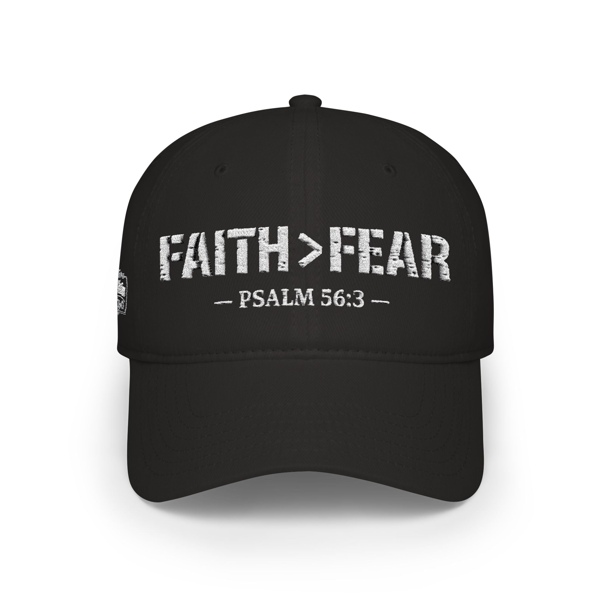 Faith > Fear — Psalm 56:3 — Embroidered Cap | The Foundation Collection (Dark Colors)