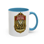Keeper of the Sacred Shears Coffee Mug — Funny Barber/Hairstylist Gift (11/15oz)