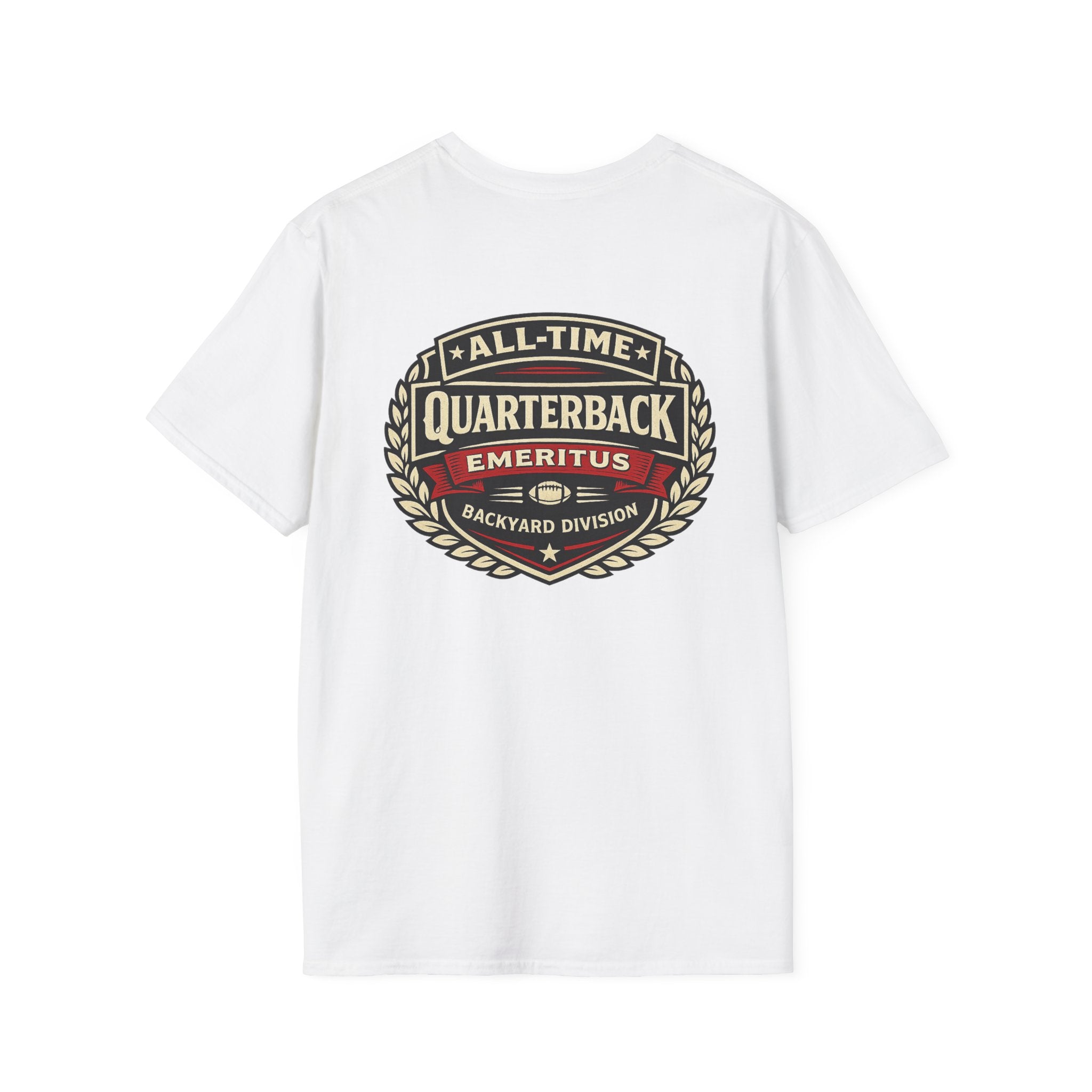 All-Time Quarterback Emeritus T-Shirt — Backyard Division Football Tee