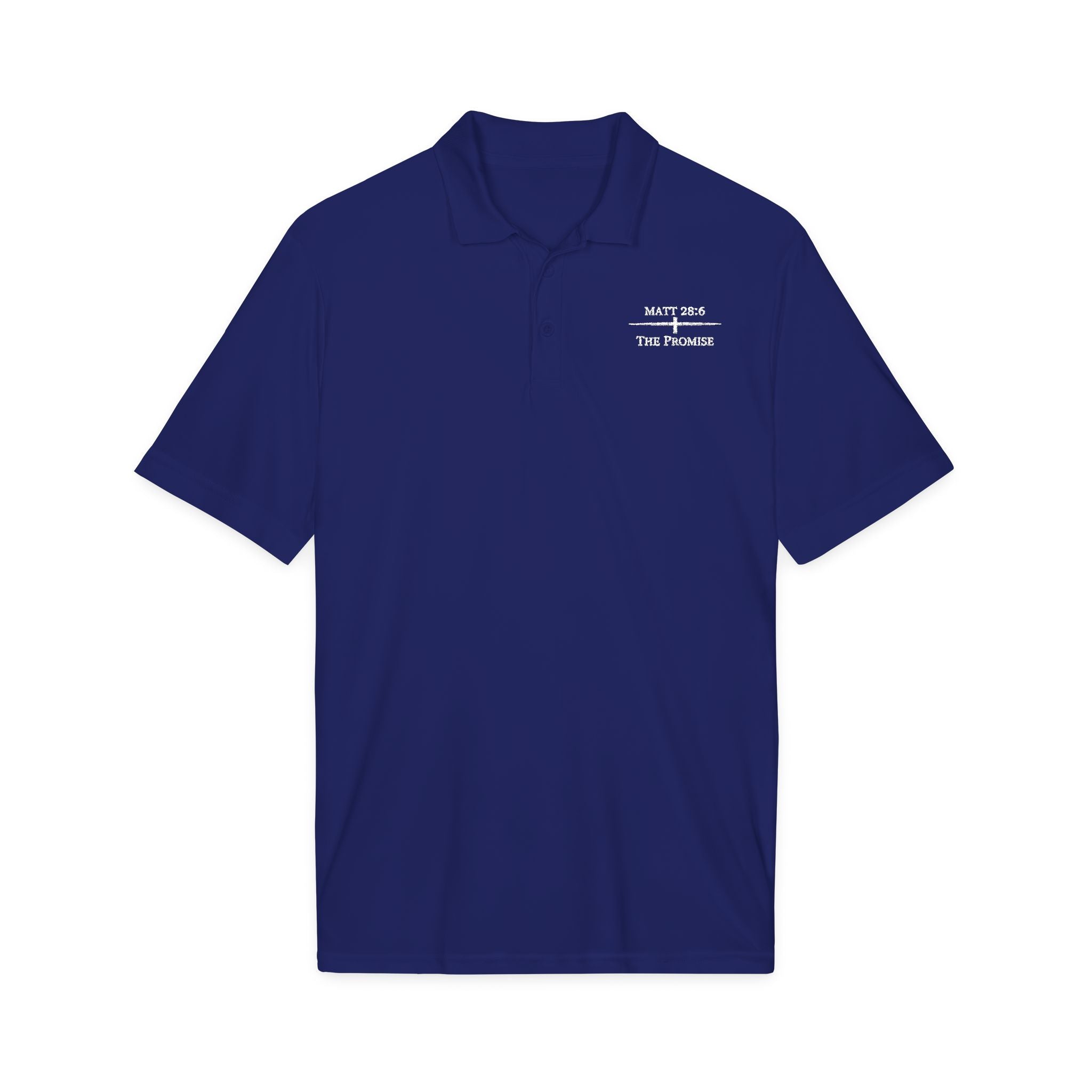 Matt 28:6 -- Embroidered Dress Polo   The Promise