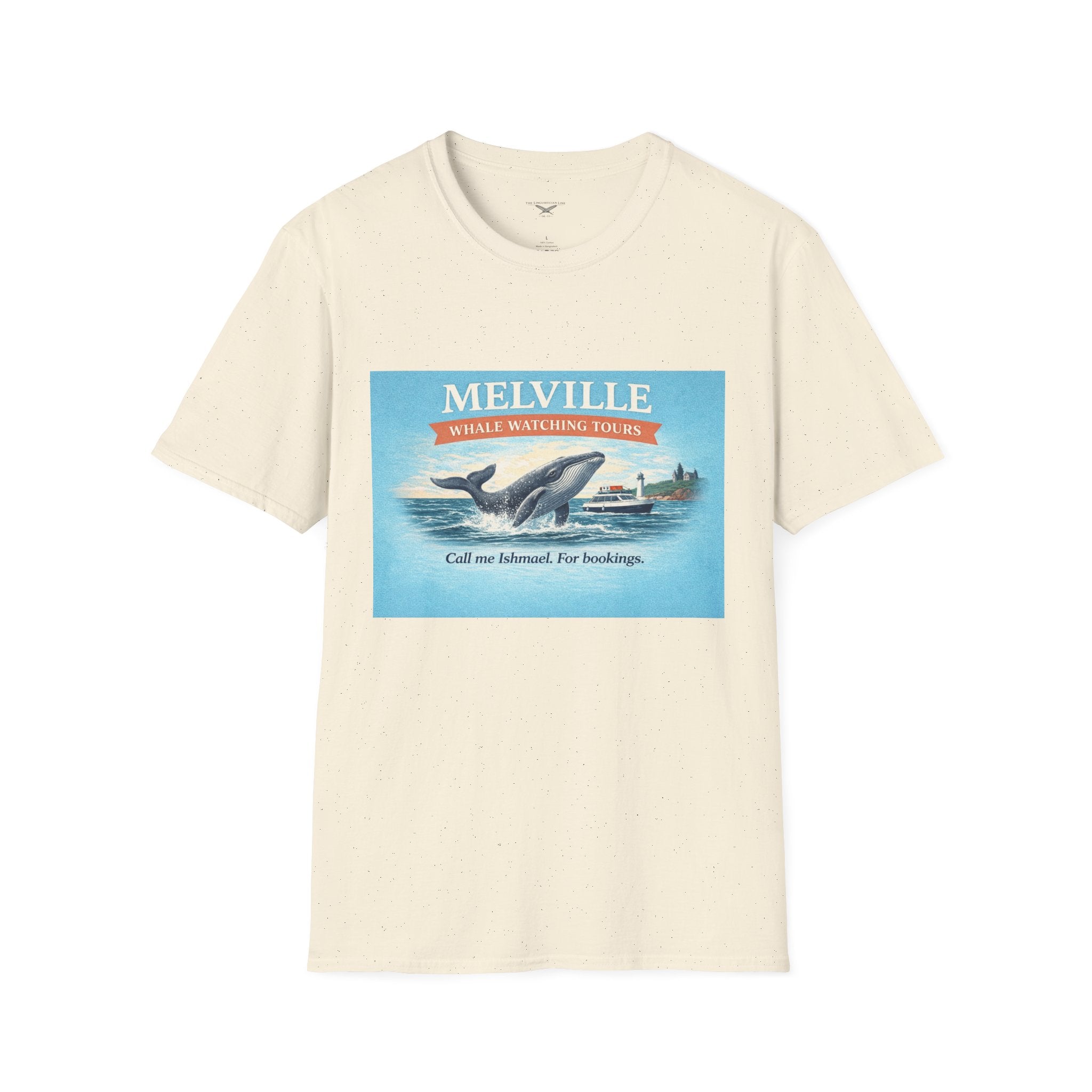 Melville Whale Watching T-Shirt — Vintage Literary Humor Tee