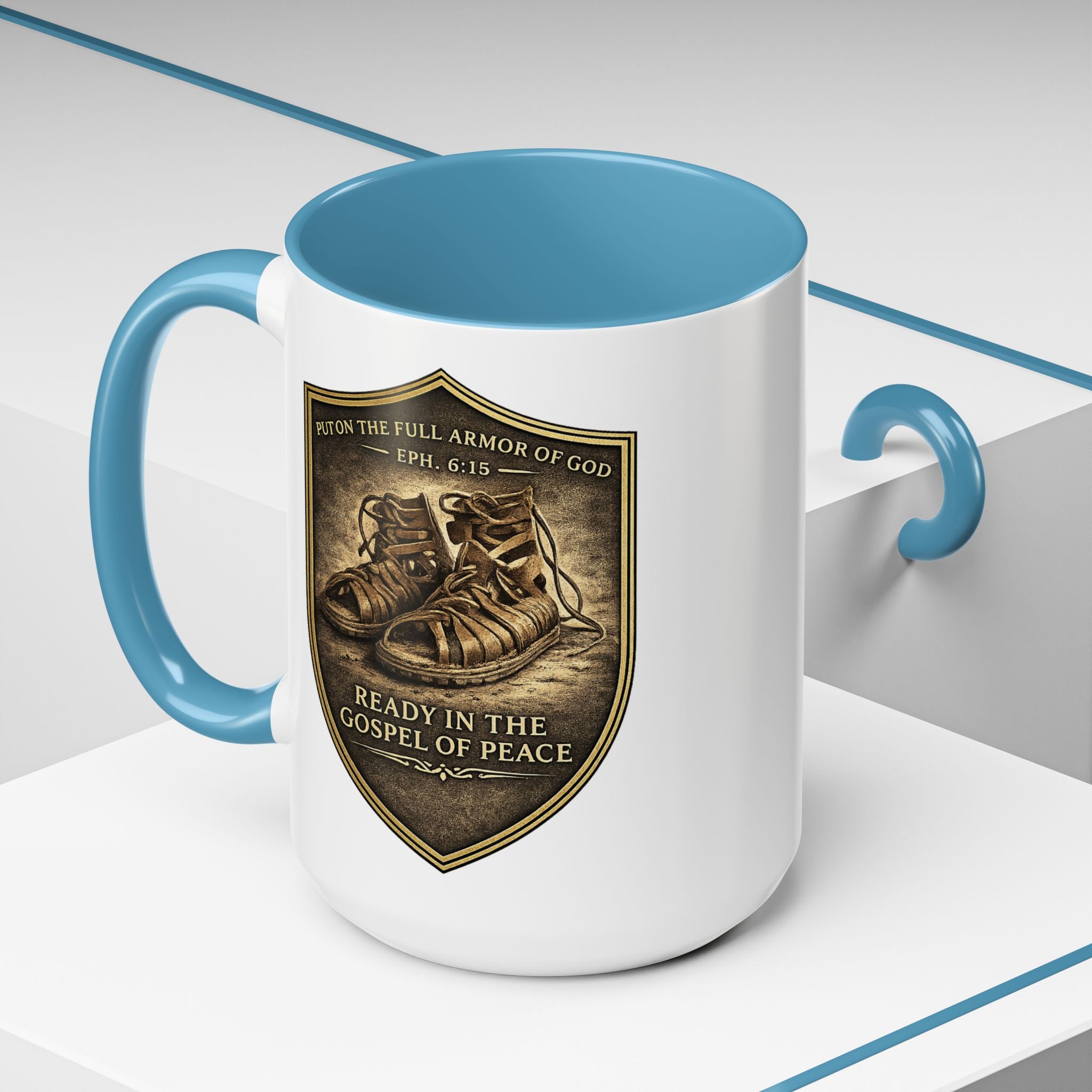 Ephesians 6:15 Coffee Mug — The Foundation Collection (15 oz)