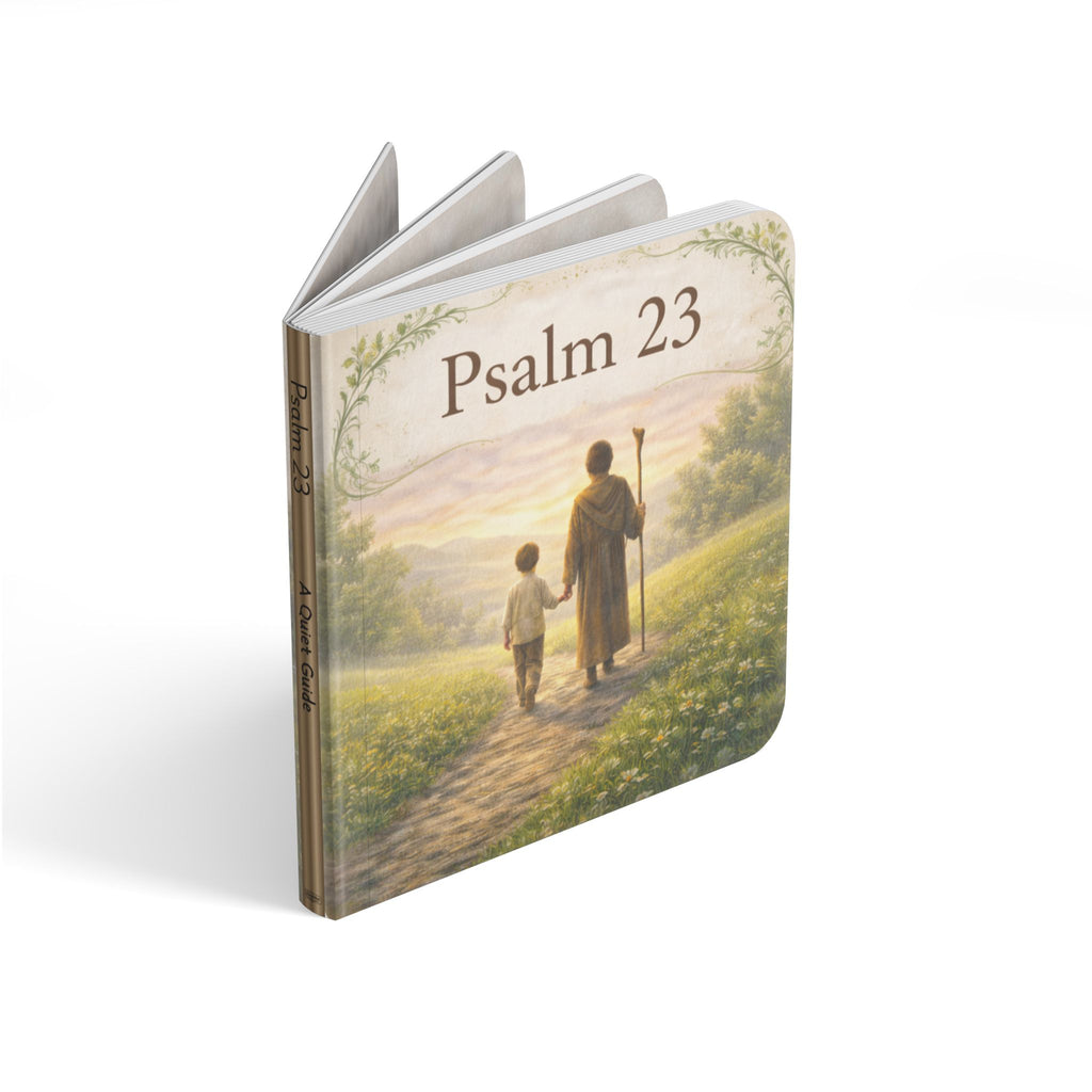 "Psalm 23--A Quiet Guide for Little Hands"  Board Book for Toddlers.